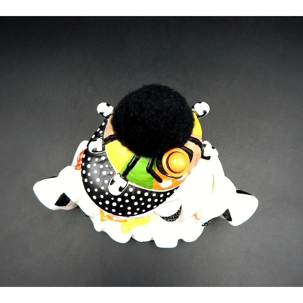 Dona Mold 1980s Ceramic Ghost Boy Spider Baseball Hat Halloween Hand Painted
